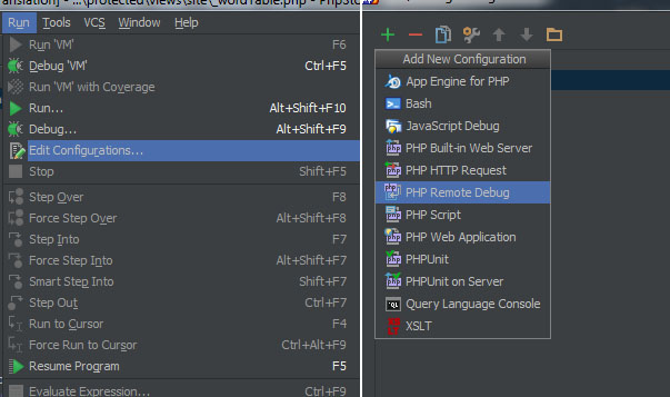 Create New PHP Remote Debug